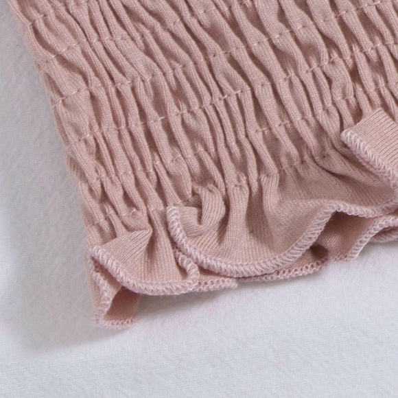 Pink Shirred Crop Top - Picture 2 of 3